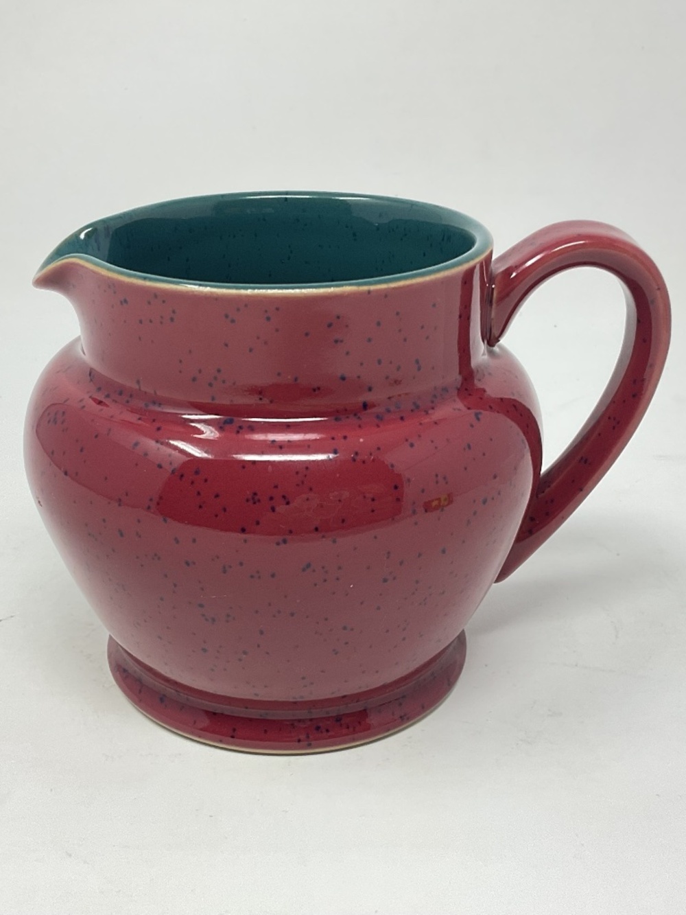 Denby Harlequin Stoneware Red Green Round Gravy Boat Jug